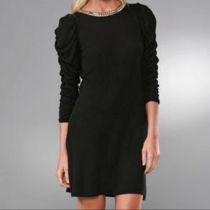 Alice + Olivia | Studded Rouched Sleeve Knit Dress